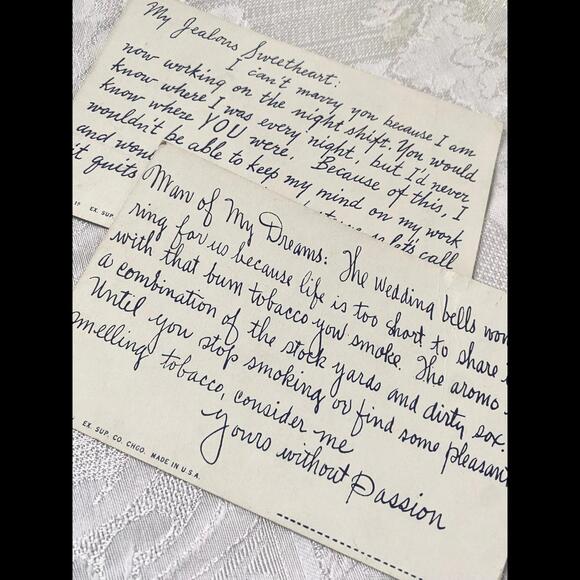 Vintage Unique/Rare Ex Sup Co Chicago Arcade Joke Wedding Note Card